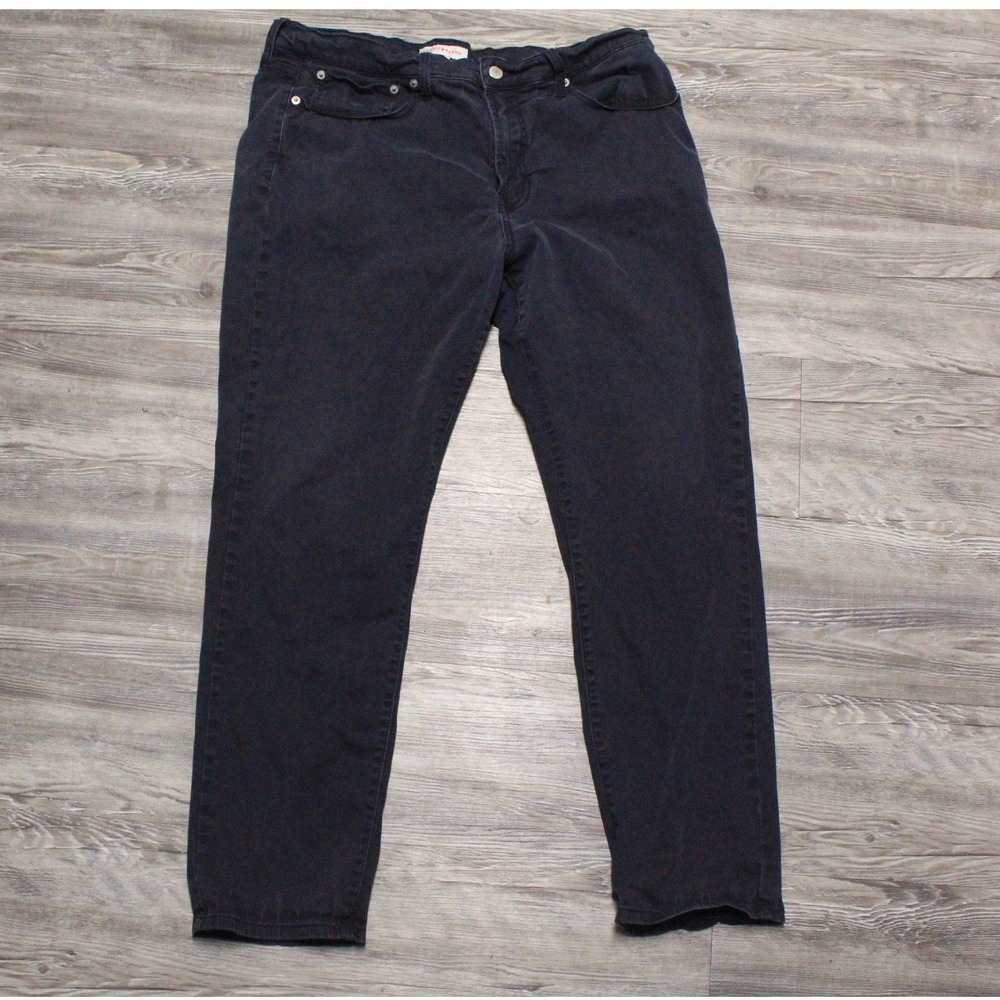 Lucky Brand Pants Men's 36x30 121 Slim Straight Navy Blue Stretch Twill